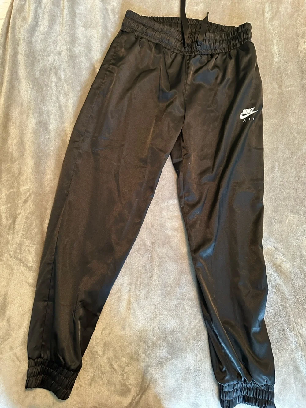 Nike Air Black Satin Track Jogger Pants Women’s M